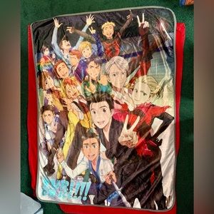 Yuri On Ice group shot silky blanket